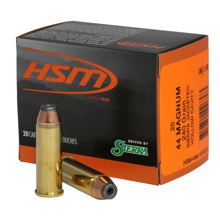 HSM 44M18N20 Pro Pistol44 Rem Mag 240 gr Jacketed Hollow Cavity 20 Per Box/ 20 Case