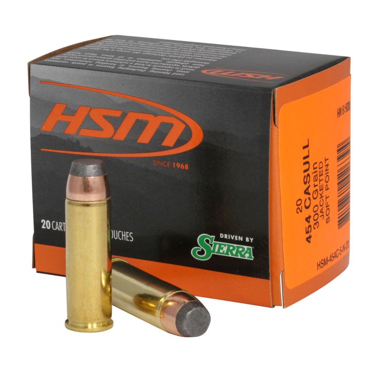 HSM 454C5N20 Pro Pistol454 Casull 300 gr Jacketed Soft Point 20 Per Box/ 20 Case