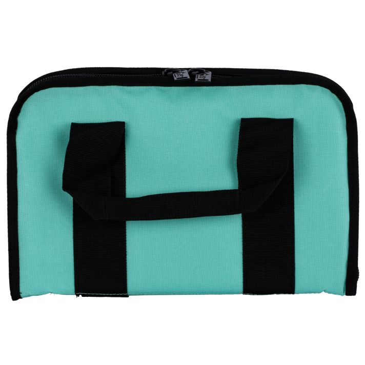 US PeaceKeeper P21122 Attache Case Robbin's Egg Blue 600D Polyester Holds Handgun