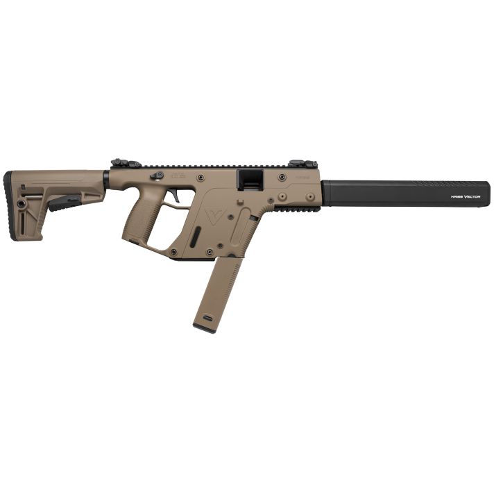 Kriss USA KV90CFD20 Vector CRB G2 9mm Luger 40+1 16" Black Nitride Threaded Barrel, Flat Dark Earth Picatinny Rail Aluminum Receiver, FDE Synthetic 6 Position Stock & Polymer Grip