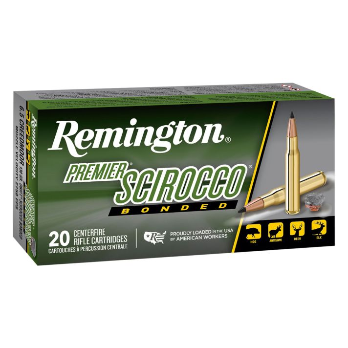 Remington Ammunition 29344 Premier Scirocco Bonded 6.5Creedmoor 130gr Swift Scirocco Bonded 20 Per Box/10 Case