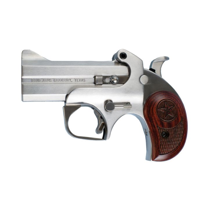 Bond Arms BAC2K Century 2000 38 Special/357 Mag 2rd 3.50" Stainless Steel Double Barrel & Frame, Auto Extractor & Rebounding Hammer, Blade Front/Fixed Rear Sights, Rosewood Grip, Manual Safety