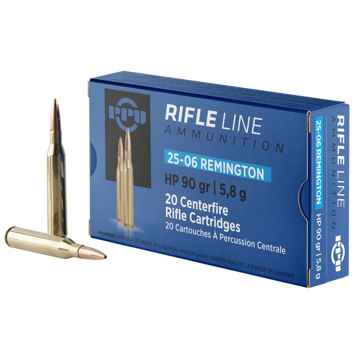 PPU PP2506H Standard Rifle25-06Rem 90gr Hollow Point 20 Per Box/10 Case