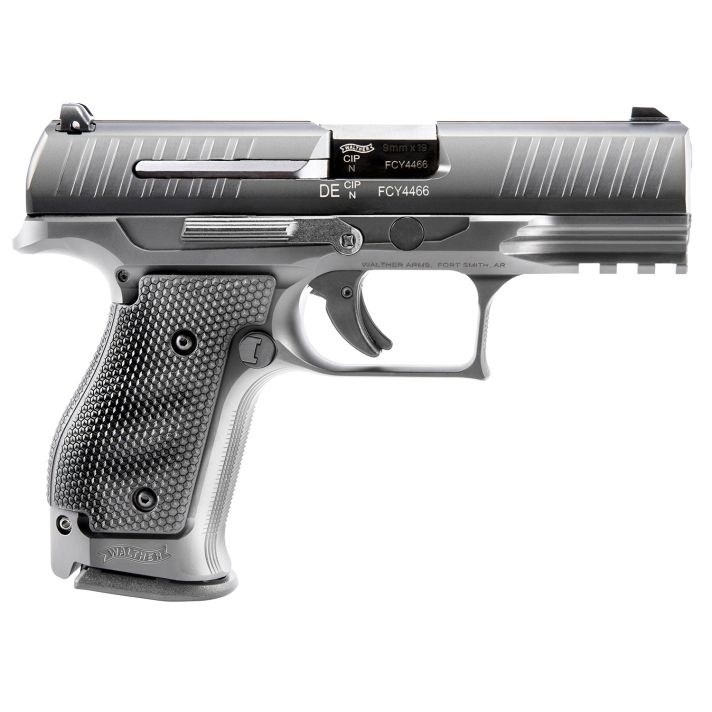 Walther Arms 2830019 PPQ M2 Q4 9mm Luger 15+1, 4" Black Steel Barrel, Matte Black Tenifer Serrated Steel Slide, Black Steel Frame w/Beavertail & Picatinny Rail, Black Polymer Grip, 3 Auto Safety