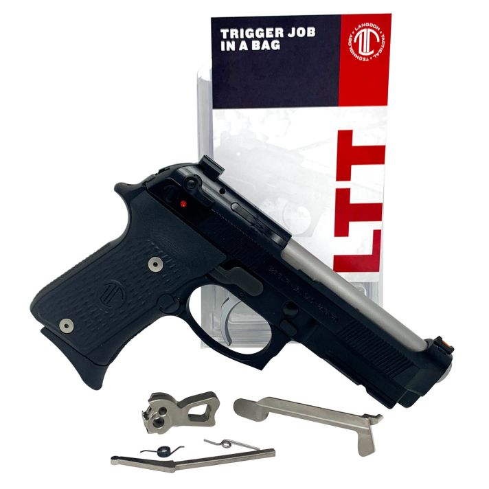 Langdon Tactical Tech TJIBNE13 Trigger Job In A BagNickel Curved Fits Beretta 92/96/M9 not A1 Right Hand
