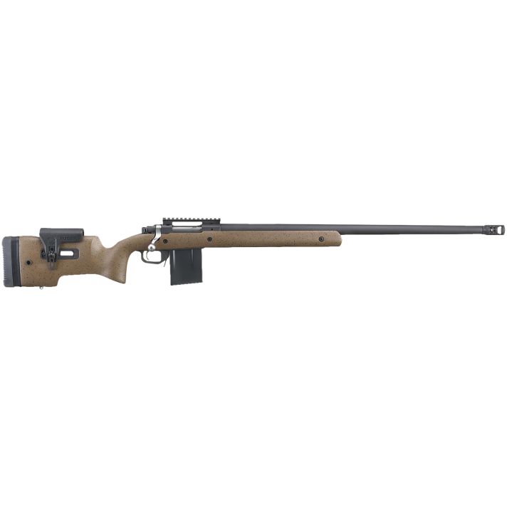 Ruger 57122 Hawkeye Long-Range Target Full Size 204 Ruger 10+1 26" Matte Black Steel Threaded Barrel, Picatinny Rail Steel Receiver, Black Speckled Brown Adj Comb & LOP Laminate Stock