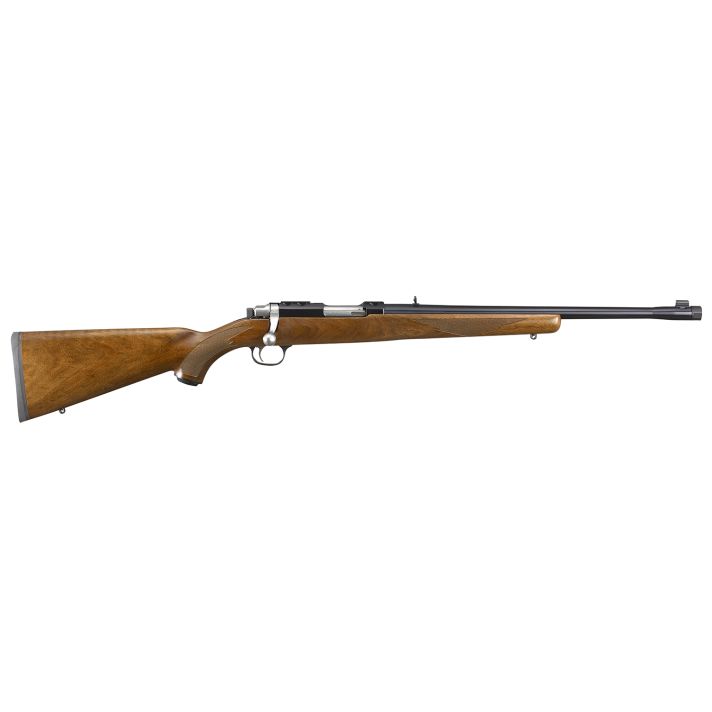 Ruger 7416 77/4444 Rem Mag 4+1 18.50" Threaded Barrel, Blued Alloy Steel, Integral Scope Mount On A Solid Steel Receiver, American Walnut Stock