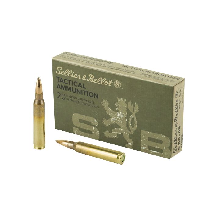 Sellier & Bellot SB556A Rifle5.56x45mmNATO 55gr Full Metal Jacket 20 Per Box/50 Case