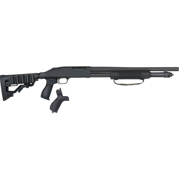Mossberg 50691 590 Tactical 12 Gauge 6+1 3" 18.50" Cylinder Bore Barrel, Matte Blued Metal Finish, Dual Extractors, FLEX Component 6 Position Stock w/FLEX Pistol Grip & Recoil Pad