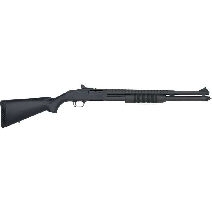 Mossberg 50693 590 Persuader 12 Gauge 8+1 3" 20" Cylinder Bore Heat-Shield Barrel, Matte Blued Metal Finish, Drilled & Tapped Receiver, Ghost Ring Sight, Synthetic Stock