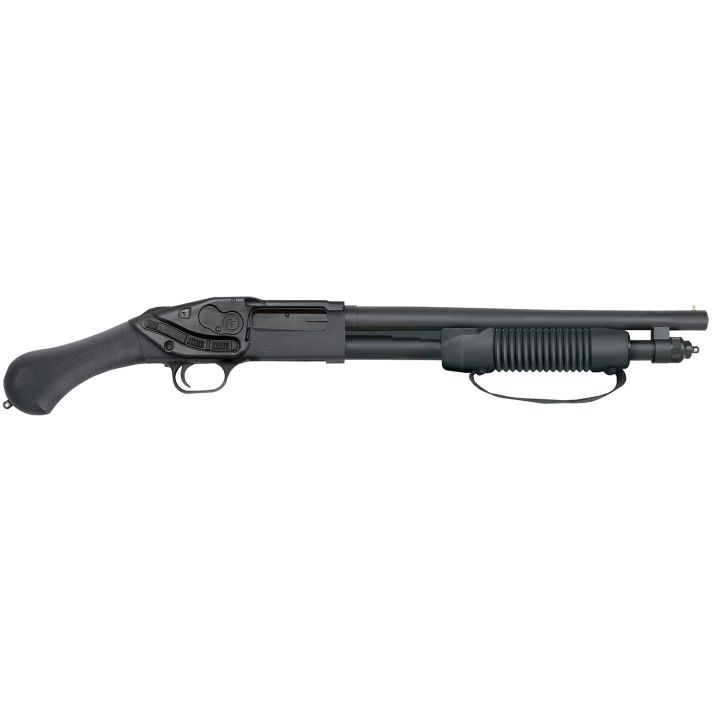 Mossberg 50637 590 Shockwave 20 Gauge 3" 14.38" 5+1 Blued Black Fixed Raptor Birdshead Grip Crimson Trace Laser Saddle