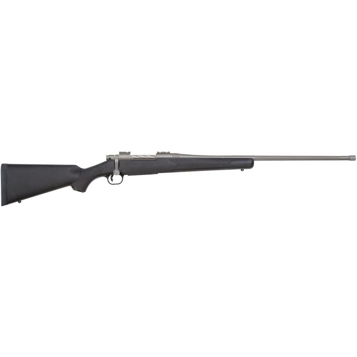 Mossberg 28135 PatriotFull Size 300 Win Mag 3+1 24" Stainless Cerakote Fluted Barrel, Stainless Cerakote Receiver Drilled & Tapped, Black Fixed Synthetic Stock, Right Hand