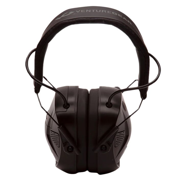 Pyramex VGPME30BT Venture Gear AMP Muff Polymer 26 dB Over the Head Black Adult 1 Pair
