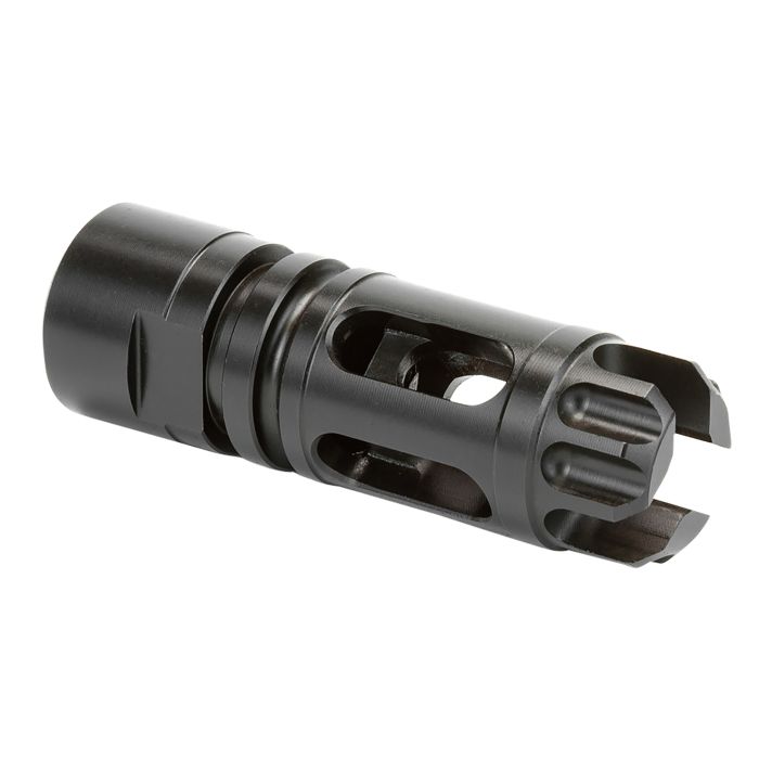 Griffin Armament XHP762FCM Gate-LOK Flash Comp Black Nitride 17-4 Stainless Steel with 5/8"-24 tpi Threads, 2.77" OAL & .863" Diameter for 30 Cal 30SD, M4SD Silencers & QD Blast Shield