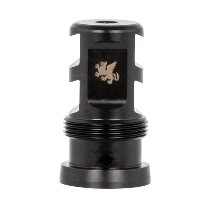 Griffin Armament TMPB22C1228 Paladin 2 Port Taper Mount 22 Cal 1/2"-28 tpi 1.88" 17-4 Stainless Steel Black Melonite QPQ