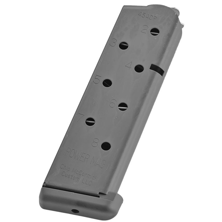 CMC Products 16131C Power Mag8rd 45 ACP Fits 1911 Government Black Stainless Steel