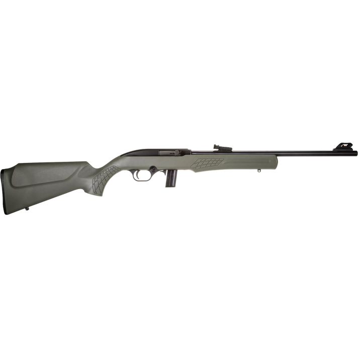 Rossi RS22L1811OD RS22Semi-Auto 22 LR Caliber with 10+1 Capacity, 18" Barrel, Matte Black Metal Finish & Monte Carlo OD Green Synthetic Stock Right Hand (Full Size)