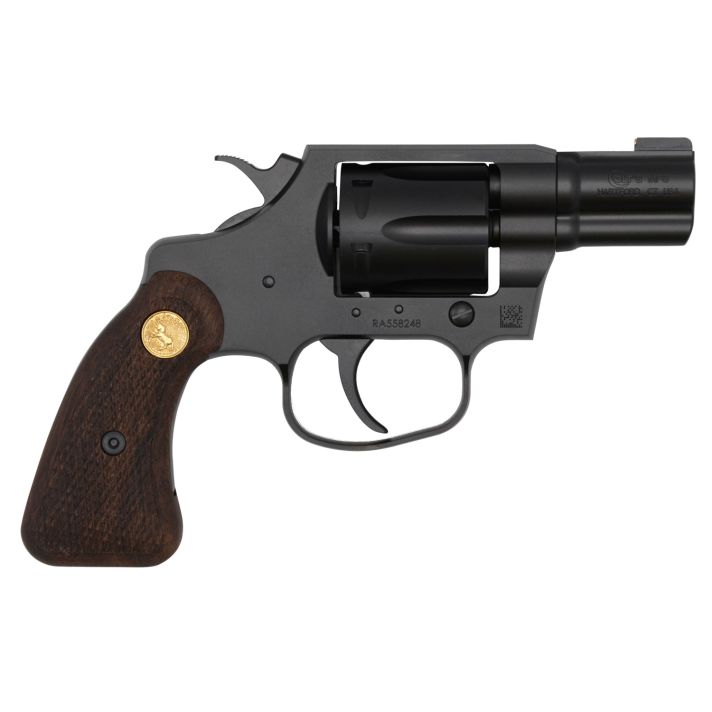 Colt Mfg COBRAMB2WBB Night Cobra38 Special +P 6 Shot 2" Matte Black Ion Bond Steel Barrel, Cylinder & Frame, Wood Grip