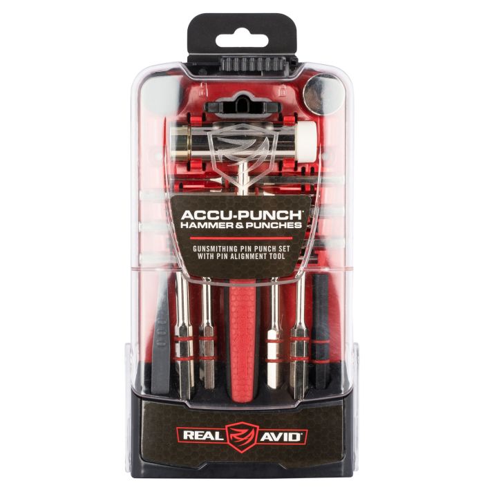 Real Avid AVHPS Accu-Punch Hammer & Punches Steel Red Rubber Handle