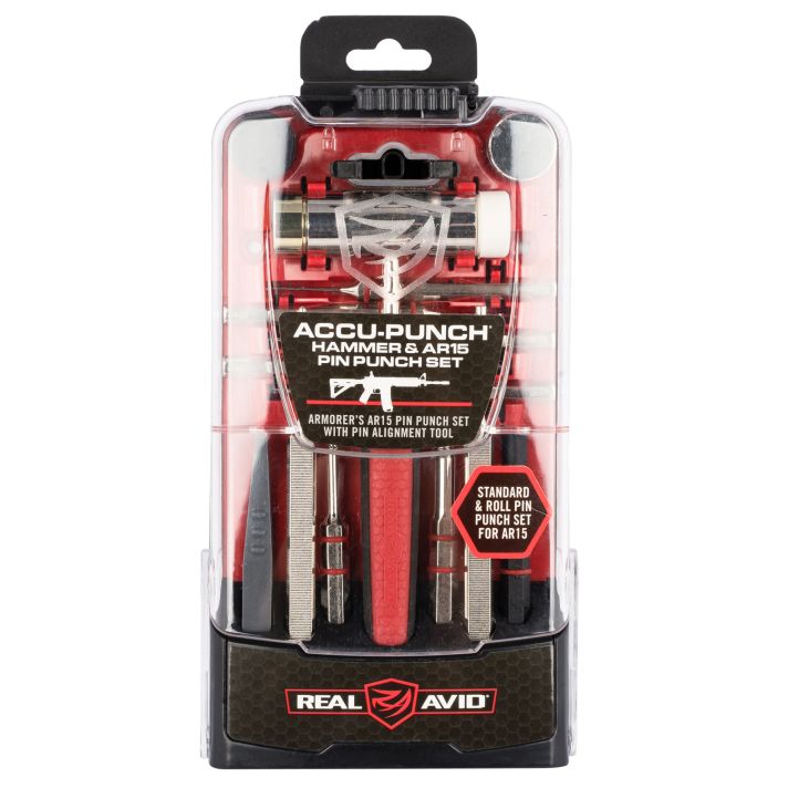 Real Avid AVHPSAR Accu-Punch Pin Punch Set Steel Rifle Firearm AR-15 Red Rubber Handle