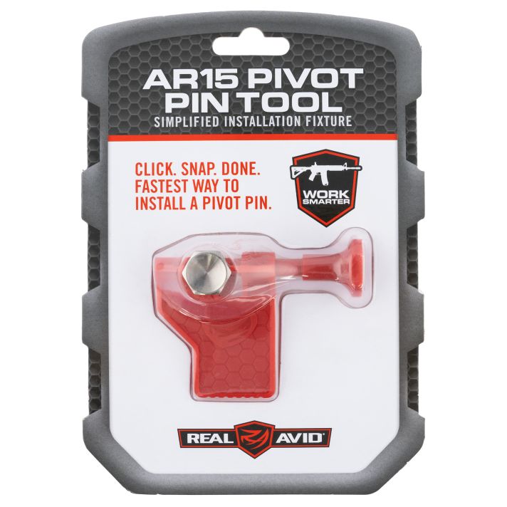 Real Avid AVAR15PPT Pivot Pin Tool Red Polymer Rifle for AR-15 Includes Detent Plunger, Large Pin, & Install Tool
