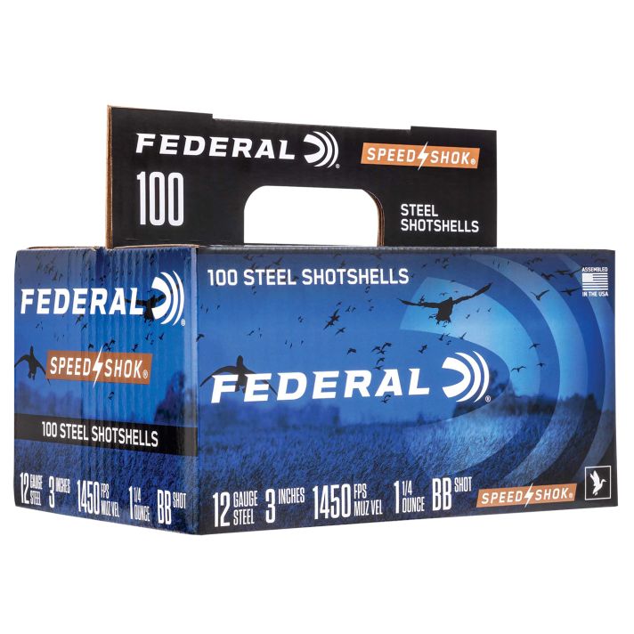 Federal WF142100BB Speed-Shok12Gauge 3" 1 1/4oz BBShot 100 Per Box/2 Case