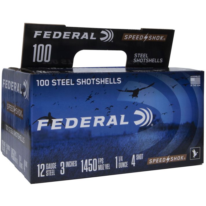 Federal WF1421004 Speed-Shok12Gauge 3" 1 1/4oz 4Shot 100 Per Box/2 Case