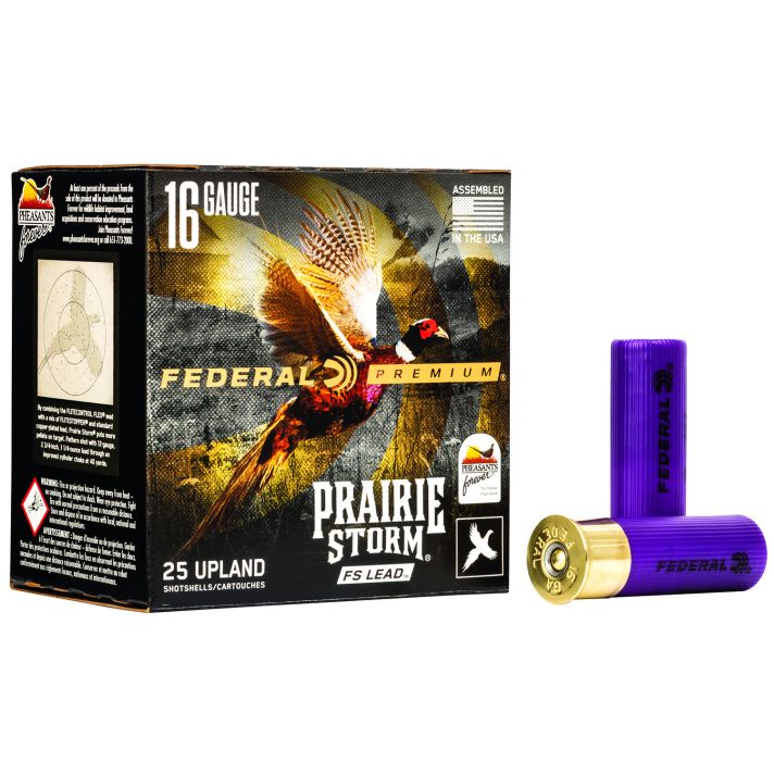 Federal PFX164FS5 Premium Prairie Storm FS 16Gauge 2.75" 1 1/8oz 5Shot 25 Per Box/10 Case