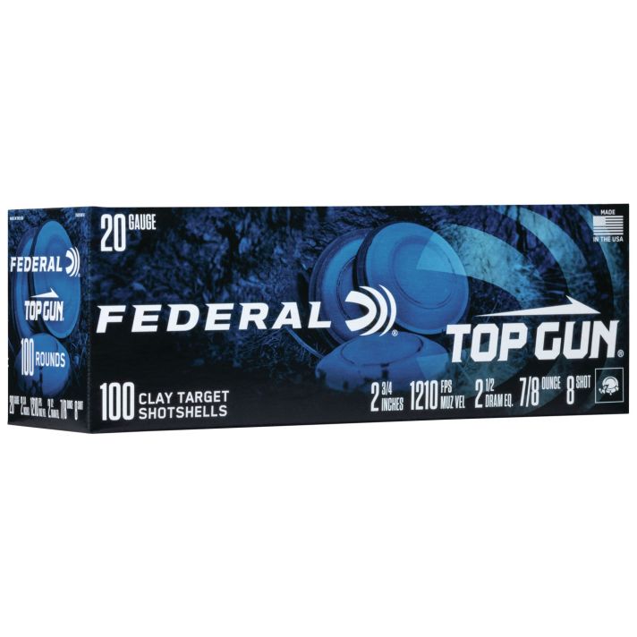 Federal TG201008 Top Gun20Gauge 2.75" 7/8oz 8Shot 100 Per Box/2 Case