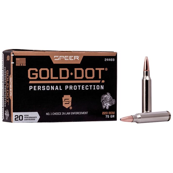 Speer 24469 Gold Dot Personal Protection 223Rem 75gr Soft Point 20 Per Box/10 Case
