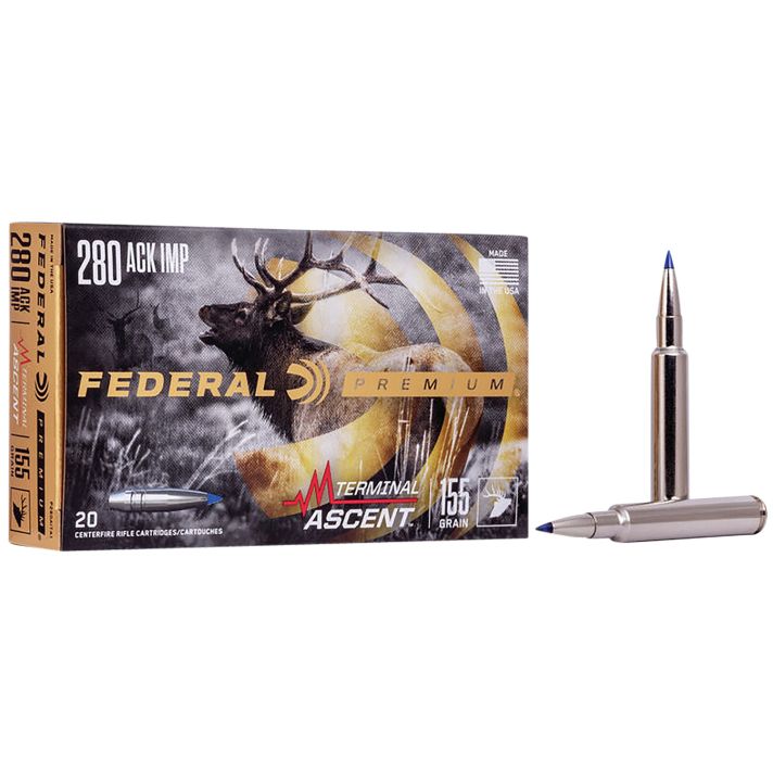 Federal P280A1TA1 Premium Terminal Ascent 280Ackley Improved 155gr 20 Per Box/10 Case