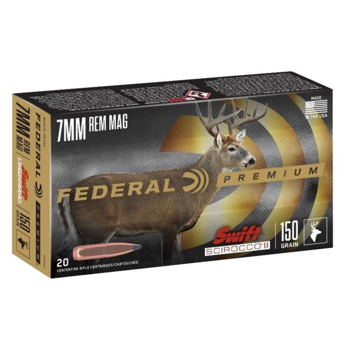 Federal P7RSS1 Premium7mmRemMag 150gr Swift Scirocco II 20 Per Box/10 Case