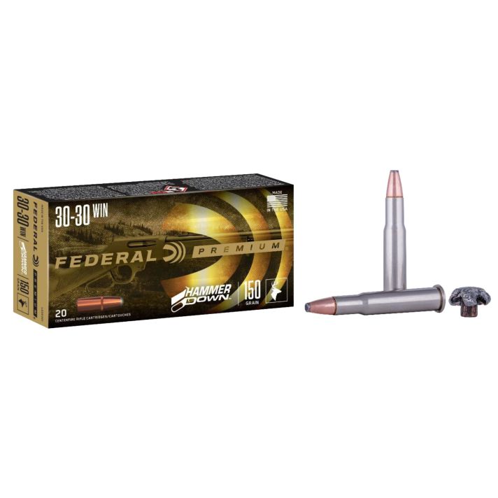 Federal LG30301 Premium HammerDown 30-30Win 150gr Bonded Soft Point 20 Per Box/10 Case