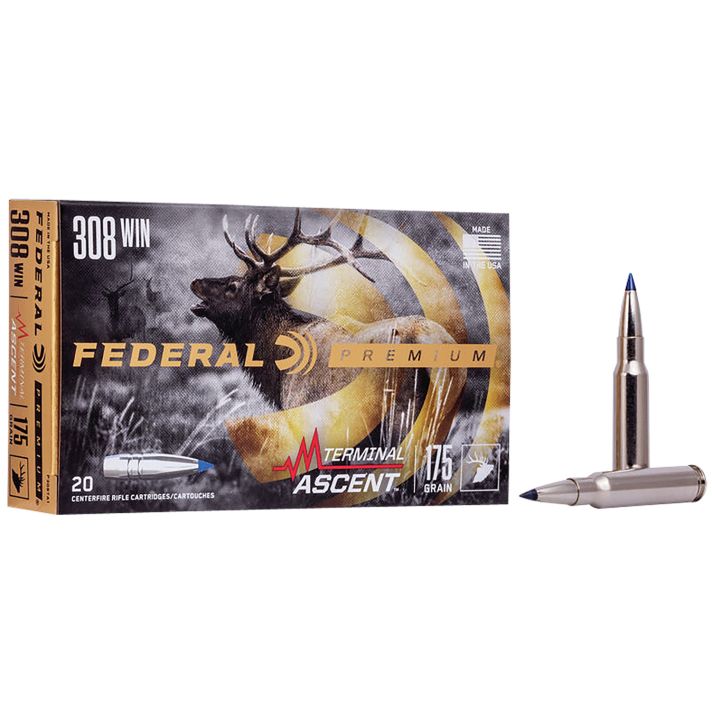 Federal P308TA1 Premium Terminal Ascent 308Win 175gr 20 Per Box/10 Case