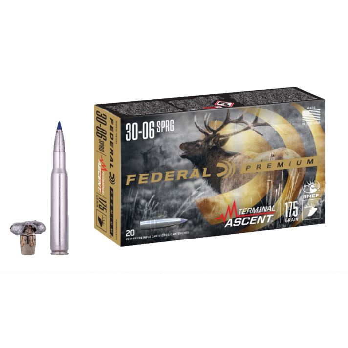 Federal P3006TA1 Premium Terminal Ascent 30-06Springfield 175gr 20 Per Box/10 Case