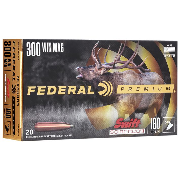 Federal P300WSS1 Premium300WinMag 180gr Swift Scirocco II 20 Per Box/10 Case