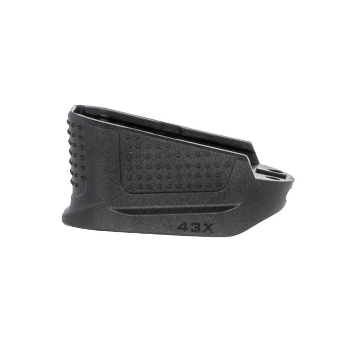 Strike Industries EMPG43XBK Enhanced Magazine Platemade of Polymer with Black Finish & Extra Gripping Surface for Glock 43X Magazines (Adds 2rds)