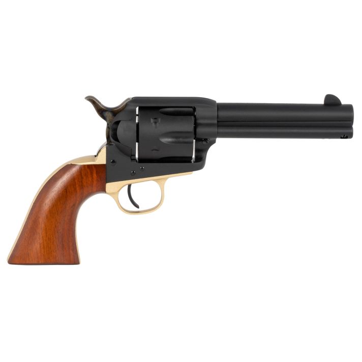 Taylors & Company 550430 Old Randall357 Mag Caliber with 4.75" Barrel, 6rd Capacity Cylinder, Overall Blued Finish Steel & Walnut Navy Size Grip