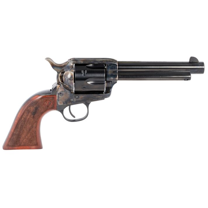 Taylors & Company 550811 Smoke Wagon357 Mag Caliber with 5.50" Blued Finish Barrel, 6rd Capacity Blued Finish Cylinder, Color Case Hardened Finish Steel Frame & Checkered Walnut Grip