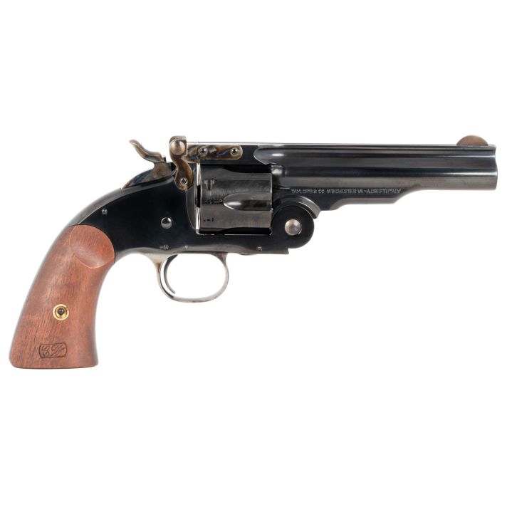 Taylors & Company 550681 Second Model Schofield 38 Special Caliber with 5" Barrel, 6rd Capacity Cylinder, Overall Blued Finish Steel & Walnut Grip