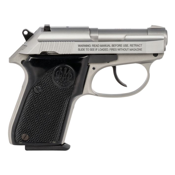 Beretta USA J320500CA TomcatMicro-Compact Frame 32 ACP 7+1, 2.40" Blued Steel Tip-Up Barrel, Satin Stainless Steel Slide, Satin Aluminum Frame