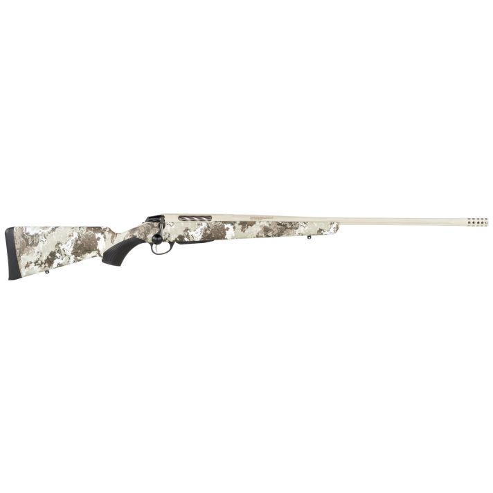 Tikka JRTXVA316 T3x Lite 308 Win 3+1 22.40" Stainless Cerakote Fluted Threaded Barrel, Drilled & Tapped Steel Receiver, Veil Alpine Fixed Synthetic Stock, Black Interchangeable Backstrap Grip
