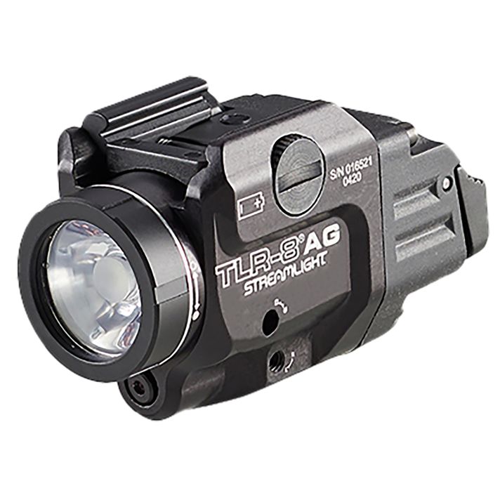 Streamlight 69434 TLR-8A Flex w/Laser Black Anodized Aluminum, 500 Lumens White LED, Green Laser 140 Meters Beam, Rail Clamp Mount