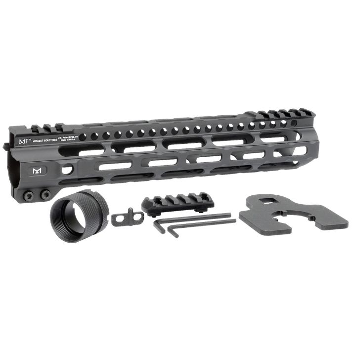 Midwest Industries MICRLW105 Combat Lightweight AR-15 Black Hardcoat Anodized Aluminum/Polymer 10.50" Picatinny/M-LOK