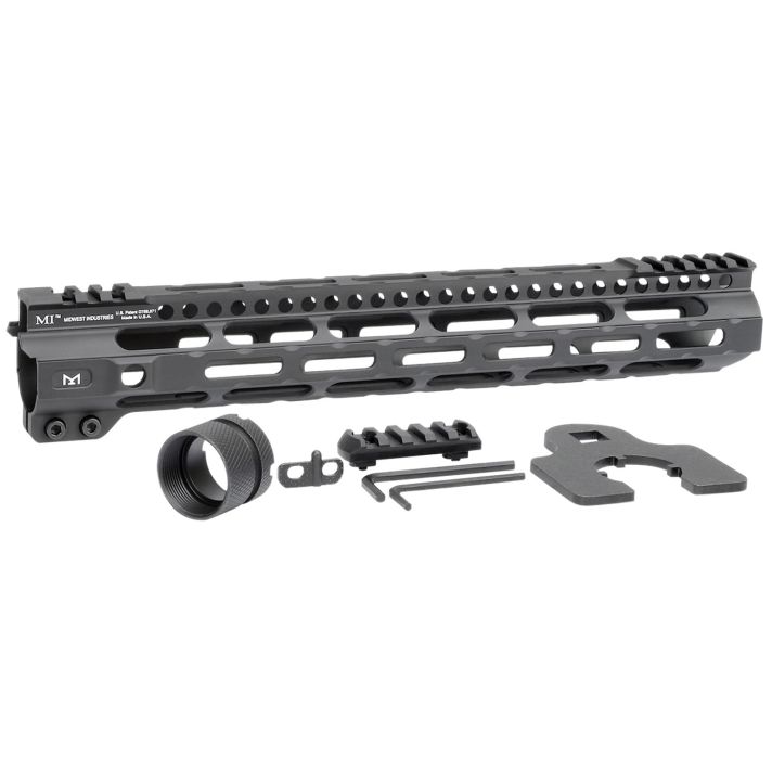 Midwest Industries MICRLW12625 Combat Lightweight AR-15 Black Hardcoat Anodized Aluminum/Polymer 12.625" Picatinny/M-LOK