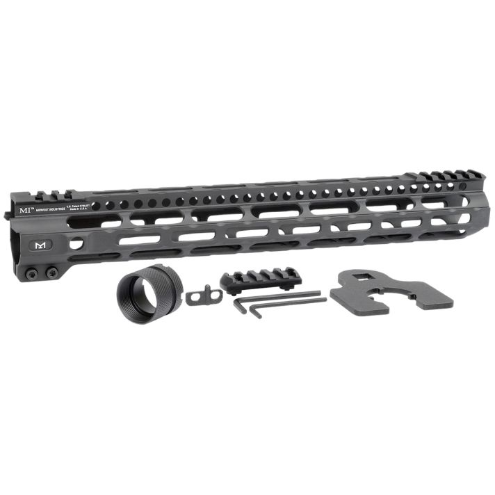 Midwest Industries MICRLW14 Combat Lightweight AR-15 Black Hardcoat Anodized Aluminum/Polymer 14" Picatinny/M-LOK