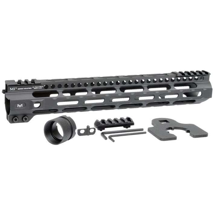 Midwest Industries MIULW12625 UltralightAR-15 Black Hardcoat Anodized Aluminum/Polymer 12.625" Picatinny/M-LOK