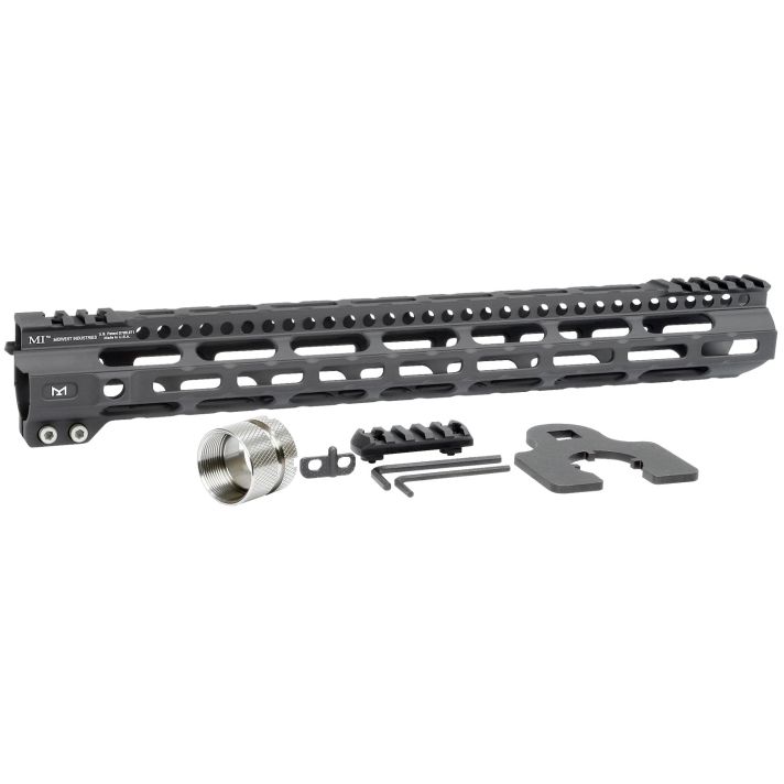 Midwest Industries MIULW15 UltralightAR-15 Black Hardcoat Anodized Aluminum/Polymer 15" Picatinny/M-LOK