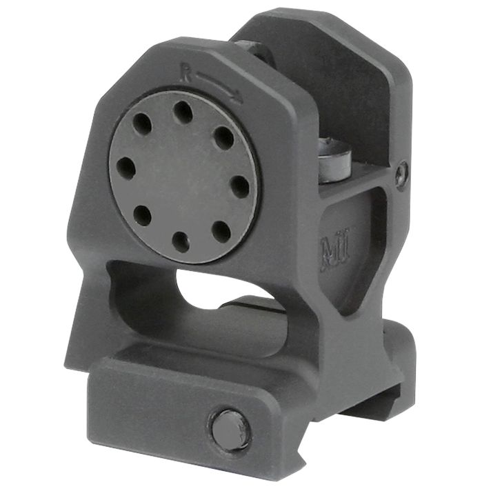Midwest Industries MICBUIS Combat Rifle Rear Fixed SightBlack Hardcoat Anodized for AR-15, M16, M4