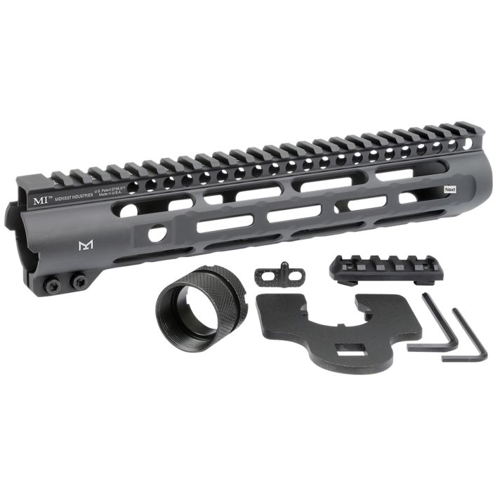 Midwest Industries MISLH105 SlimlineAR-15 Black Hardcoat Anodized Aluminum/Polymer 10.50" Picatinny/M-LOK